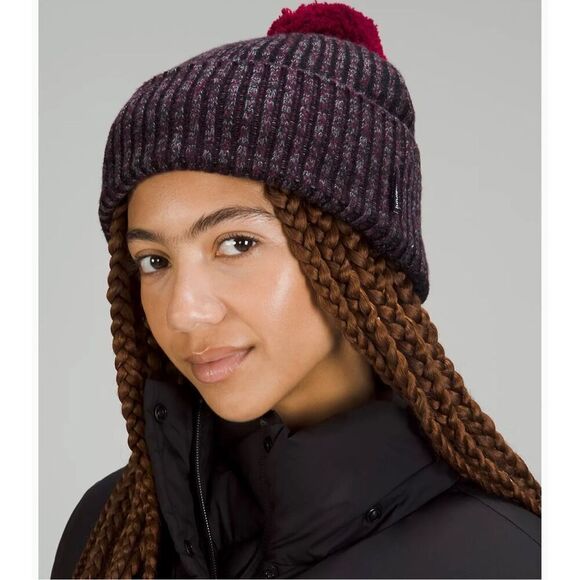 Lululemon Women's Textured Fleece-Lined Knit Beanie m8 - Picture 1 of 6